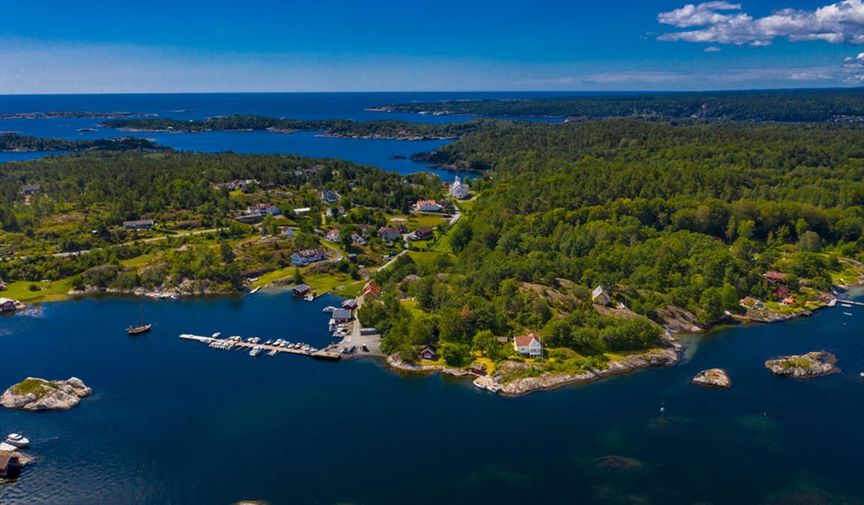 dronebilde av Skåtøy