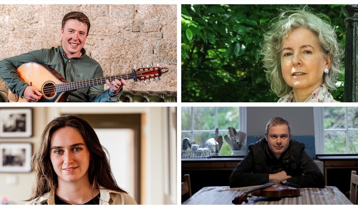 bildekollage av 4 musiker