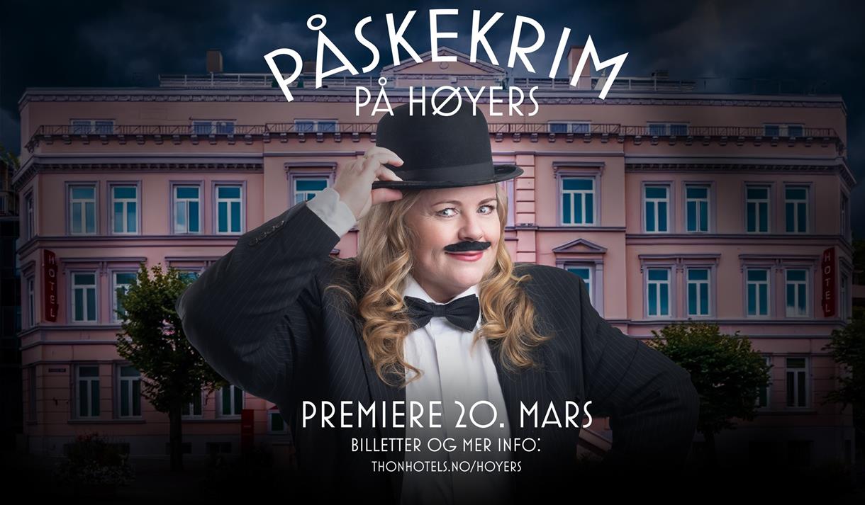 plakat til "Påskekrim på Høyers"