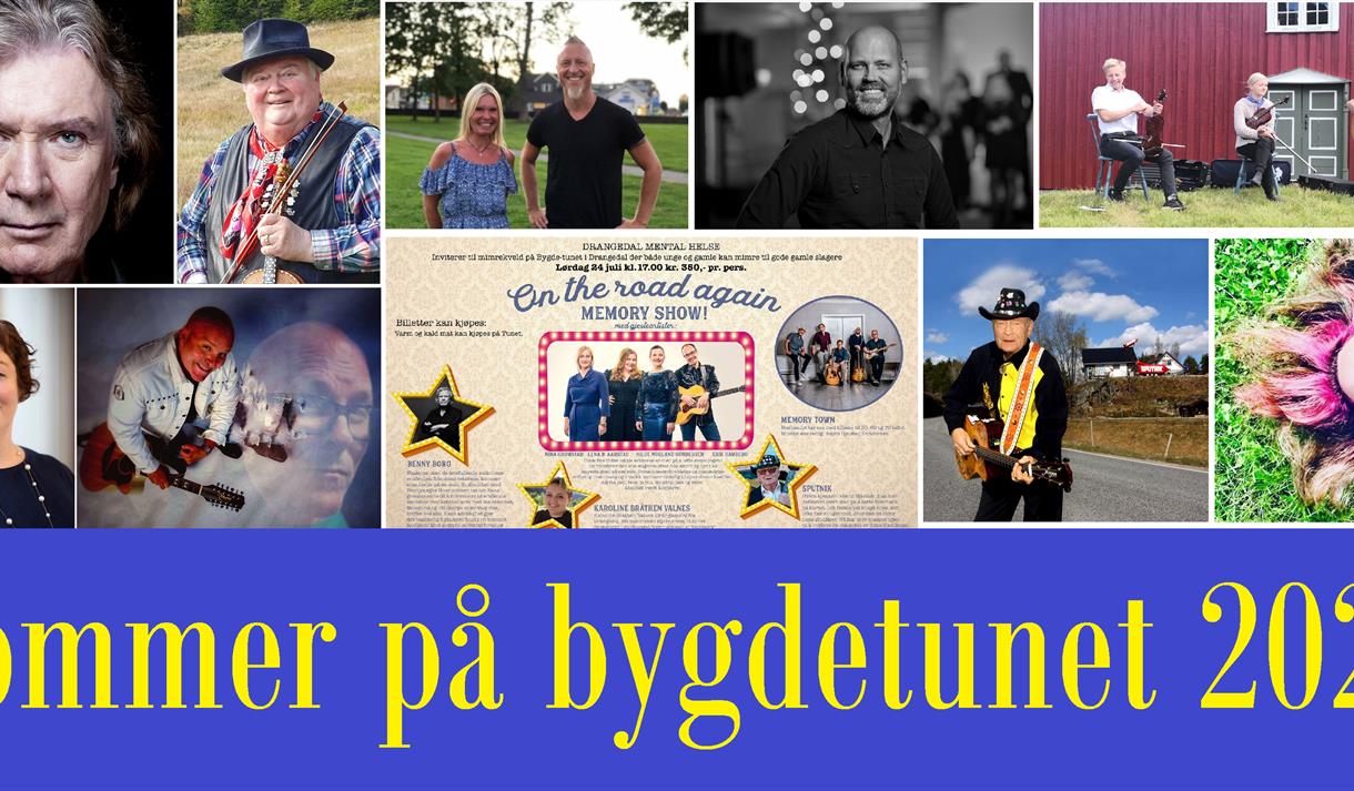 Plakat Sommer på Drangedal bygdetun 2021