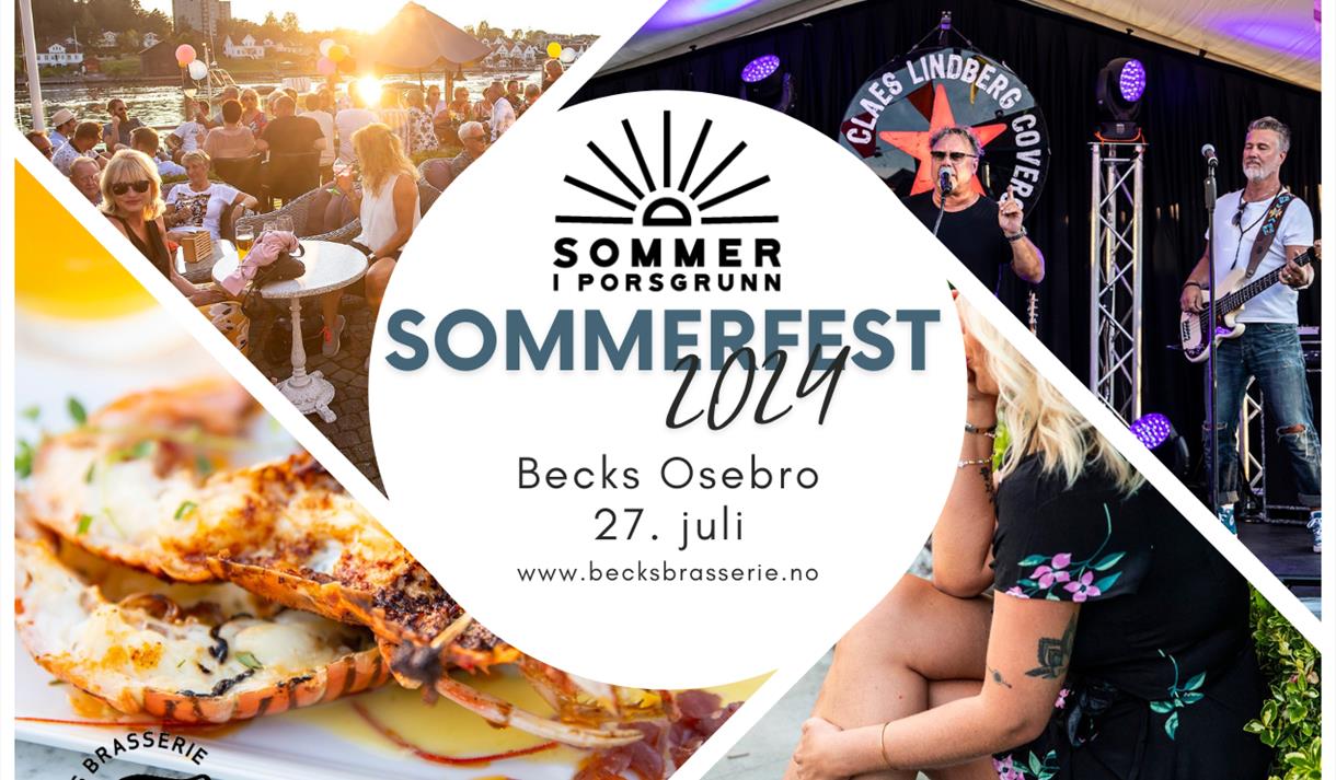 Plakat til Sommerfest på Becks Osebro.