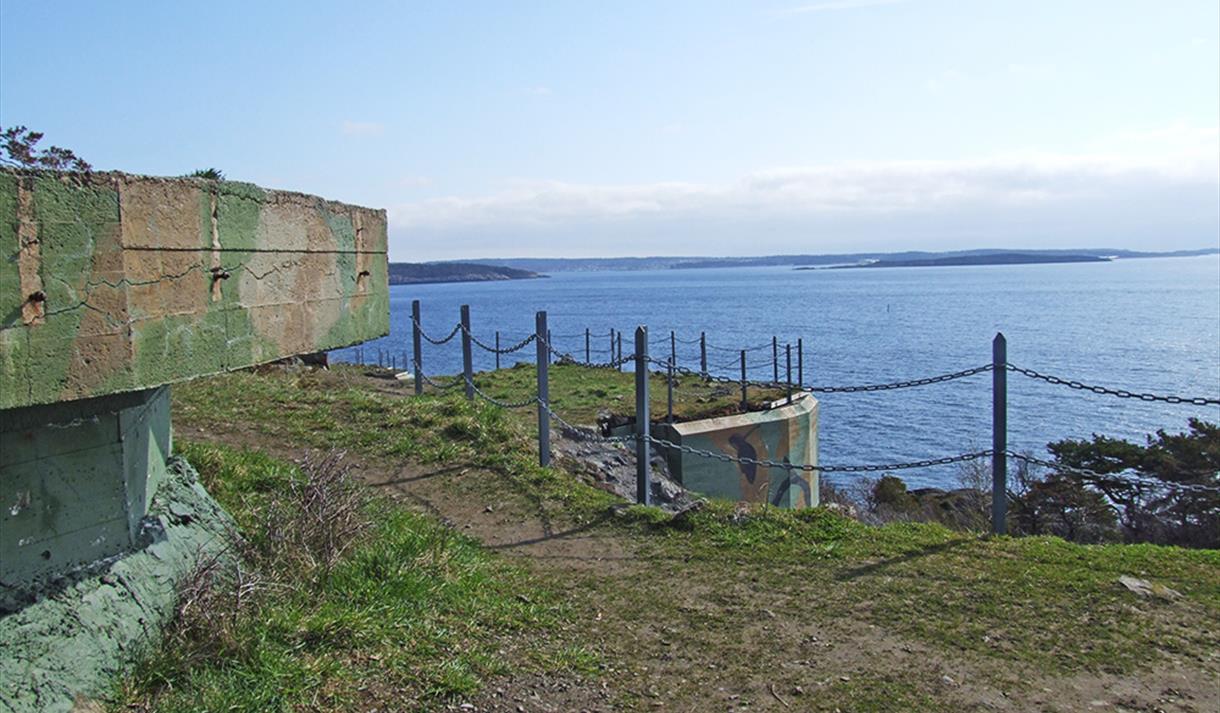 view of the sea from Tangen fort in Langesund