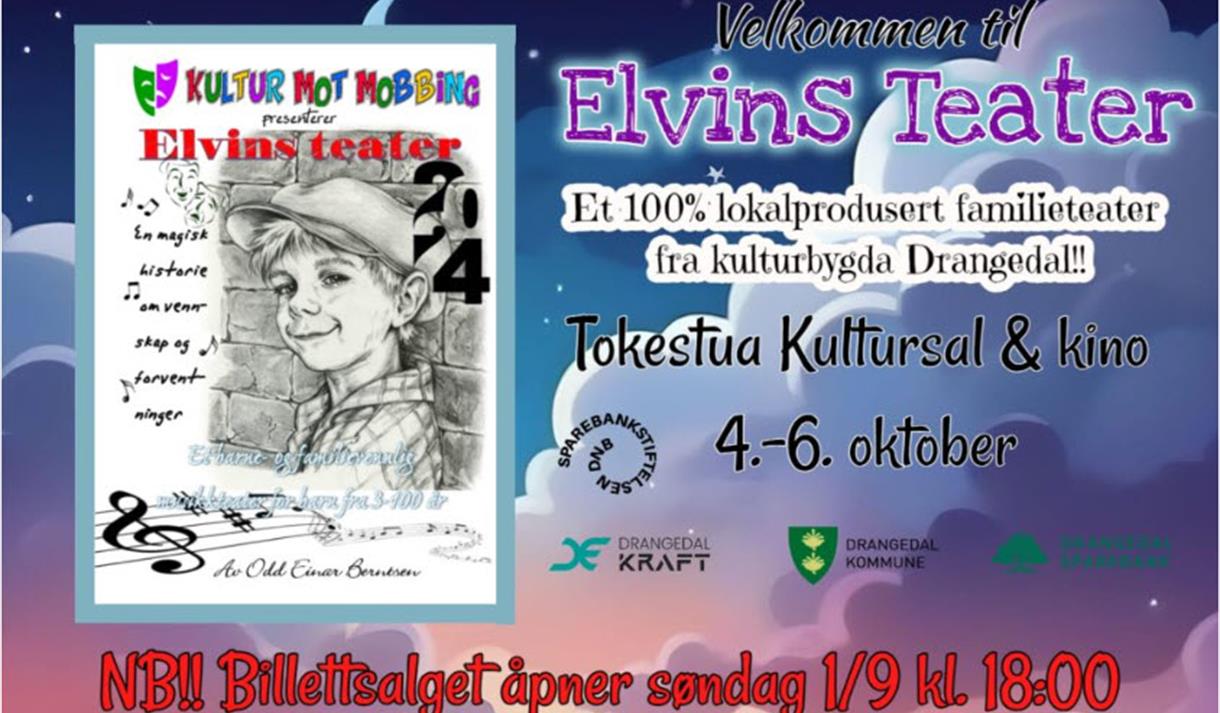 Plakat til "Elvins teater"