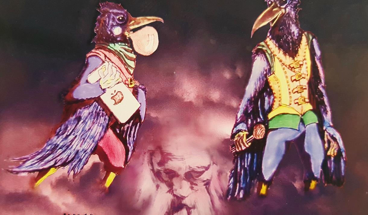 plakat til "Hugin og Munin"