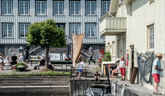 brygge og hus i Langesund