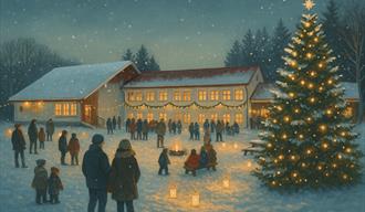 bilde laget av KI som viser julestemning