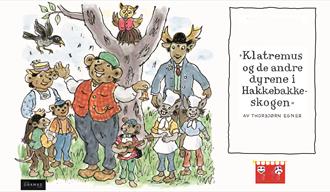 Plakat "Klatremus og de andre dyrene i Hakkebakkeskogen"
