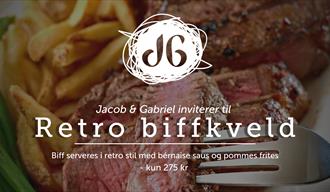 Biffkveld på Jacob & Gabriel i Skien, retro biff - hver torsdag.
