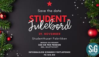 plakat til "Student Julebord"