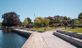 The coastal path in Bamble, Stathelle, park by the marina