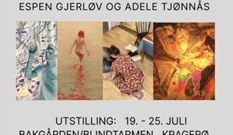 plakat til Utstilling med Espen Gjerløv og Adele Tjønnås