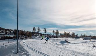 2 på langrennsløypa på Gautefall Biathlon