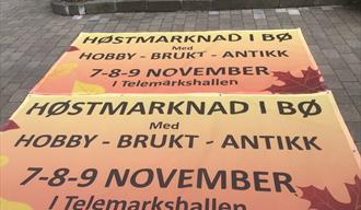 Oversikt over hallen full av utstillere