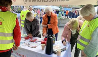 Omsorgsberedskapsgruppen ( OBG) ; stand på Kragerø Torg.