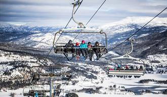 8-seater chairlift at Vrådal panorama ski center