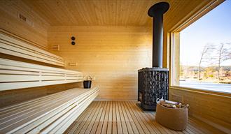 utsikt fra Skogens rom Sauna