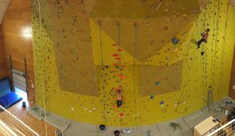 indoor climbing wall in Skien leisure park