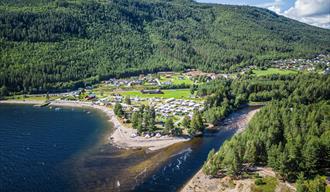drone photo of Sandviken Camping