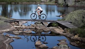 stisykling på Gautefallheie i Drangedal