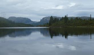 Fishing at Hallbjønnsekken