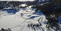 cross-country trails at the Gautefall biathlon in winter