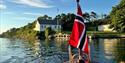 Langøya hovedgård sett fra båten