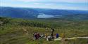 people coming down from mount Roan