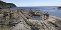 people bathing at Krogshavn bathing place in Bamble