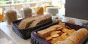 crispbread and muesli from the breakfast buffet at the Hagestua restaurant at Bø Hotell