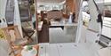 interior on a boat from Canal Boats Telemark