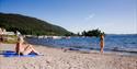 sandy beach at Norsjø Ferieland