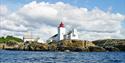 langøytangen lighthouse seen from the water