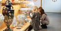 group of kids looking at the exhibition at the porcelain museum in Porsgrunn