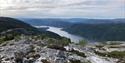 view from mount Bjørgefljell in Telemark