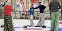 group of 4 at curling in Skien leisure park