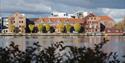 View to the porcelain factory in Porsgrunn