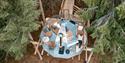 Tree-top igloo by the Lårdalselva River in Dalen
