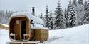 sauna in snow