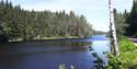 The beautiful lake Toke has a number of islands and fjord arms