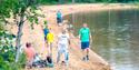 people enjoying themselves on fagersand beach