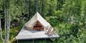 Glamping tent at Fossumsanden Camping and cabin rental