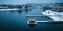 the sauna boat Frank in Skien in the winter