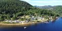 drone image of Øyne Camping in Fyresdal