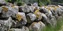 stone fence at Folkestadbyen in Fyresdal