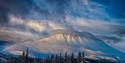 Gaustatoppen is beautiful when it is covered in snow