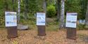 the information boards at the Geopark in Siljan