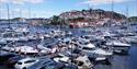 Bartebrygga/Gunnarsholmen guest harbour is situated close to the town center.