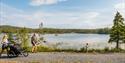 The hiking trail is universally accessible for wheelchair users and strollers.