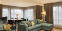 living room in the top suite at Home Hotel Bryggeparken