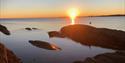 Steinvika in Langesund in the evening sun